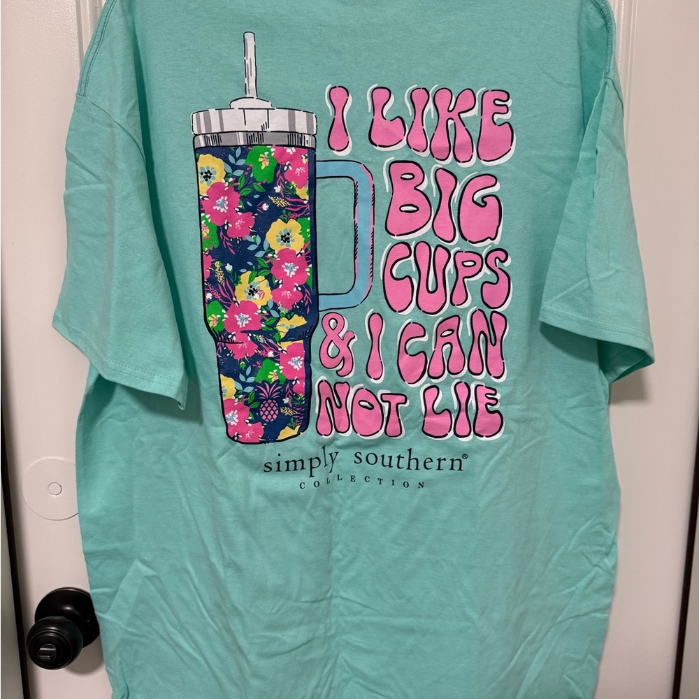 Simply Southern I Like Big Cups and I Can Not Lie Women’s  XL Tumbler T-shirt